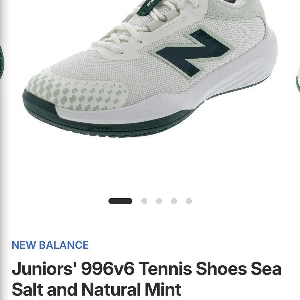 New Balance Kids' Sneakers - White and Green size 3.5